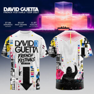 David Guetta France Tour 2026 Graphic Concert T-Shirt Gift For Electronic Music Fans
