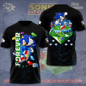 Sonic The Hedgehog 35Th Anniversary 3D Apparel Gift For Sonic Collectors