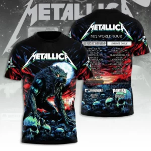 Metallica World Tour 2026 3D Apparel Gift For Rock Music Enthusiasts