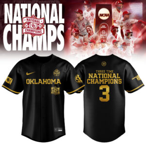 Oklahoma Sooners 2026 Mens College World Series Champions Baseball Jersey Gift For Sooners Fans