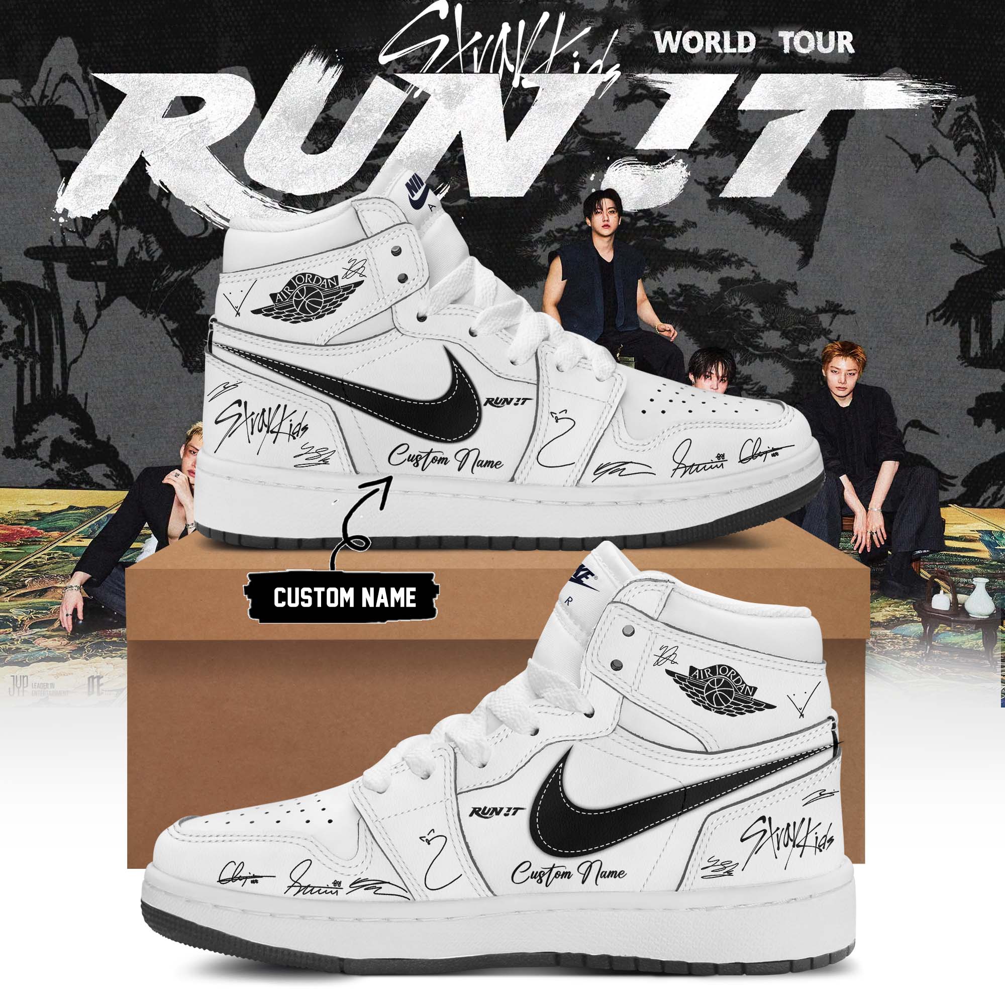 Stray Kids Run It World Tour 2026 Collector Series Shoes Gift For Concert Fans