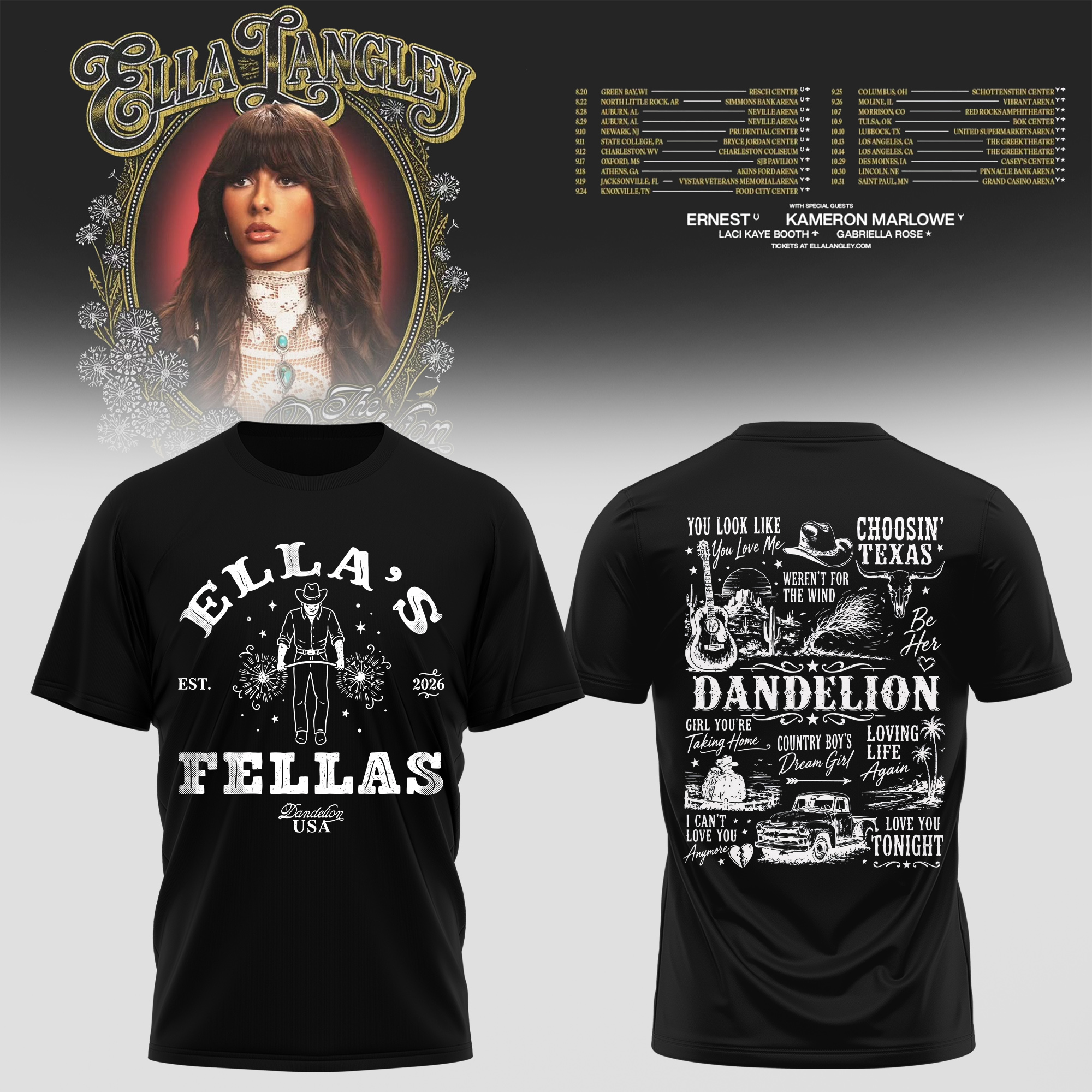 Dandelion Dreams Concert Tour T-Shirt Gift For Fans Live Event 2026