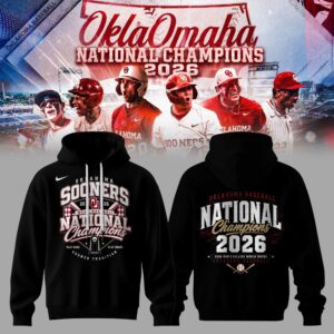 Oklahoma Sooners National Champions 2026 Baseball Celebration Hoodie
