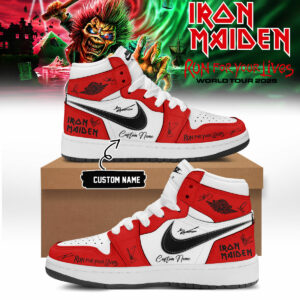 Iron Maiden Run For Your Lives World Tour Exclusive Shoes Gift For Tour Merchandise Collectors