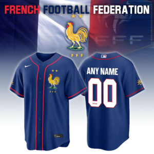 France X Mlb 2026 Federation Baseball Jersey Gift For International Sports Fans