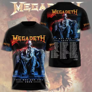 Megadeth This Was Our Life Tour Collector 3D Apparel Gift For Fans 2026