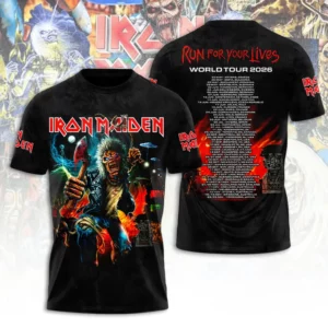 Iron Maiden World Tour 2026 Vintage Graphic 3D Apparel Gift For Rock Fans