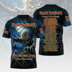 Iron Maiden World Tour 2026 3D Apparel Gift For Rock Music Fans Tour Collection