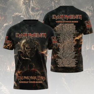 Iron Maiden World Tour 2026 3D Apparel Gift For Concert Goers Music Collection