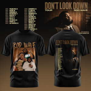 Rod Wave Dont Look Down Tour Poster Back Graphic T-Shirt Edition