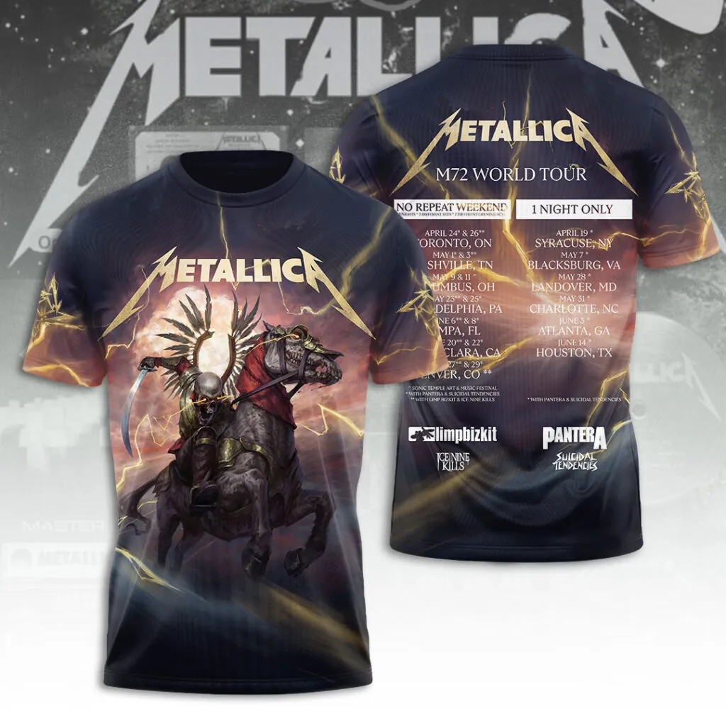 Metallica Tour 2026 Exclusive 3D Apparel Gift For Heavy Metal Fans