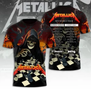 Metallica Tour 2026 Concert Merchandise 3D Apparel Gift For Fans