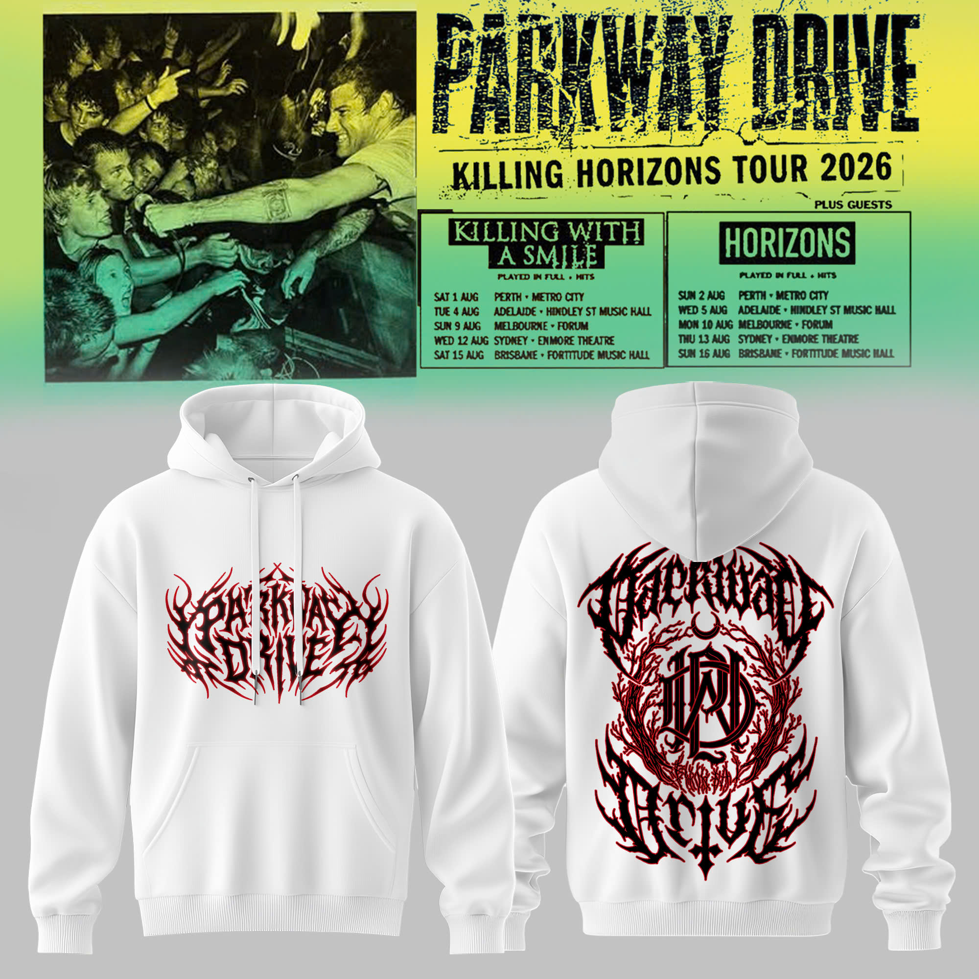 Parkway Drive Red Tour Hoodie Gift For Heavy Metal Fans Limited Edition