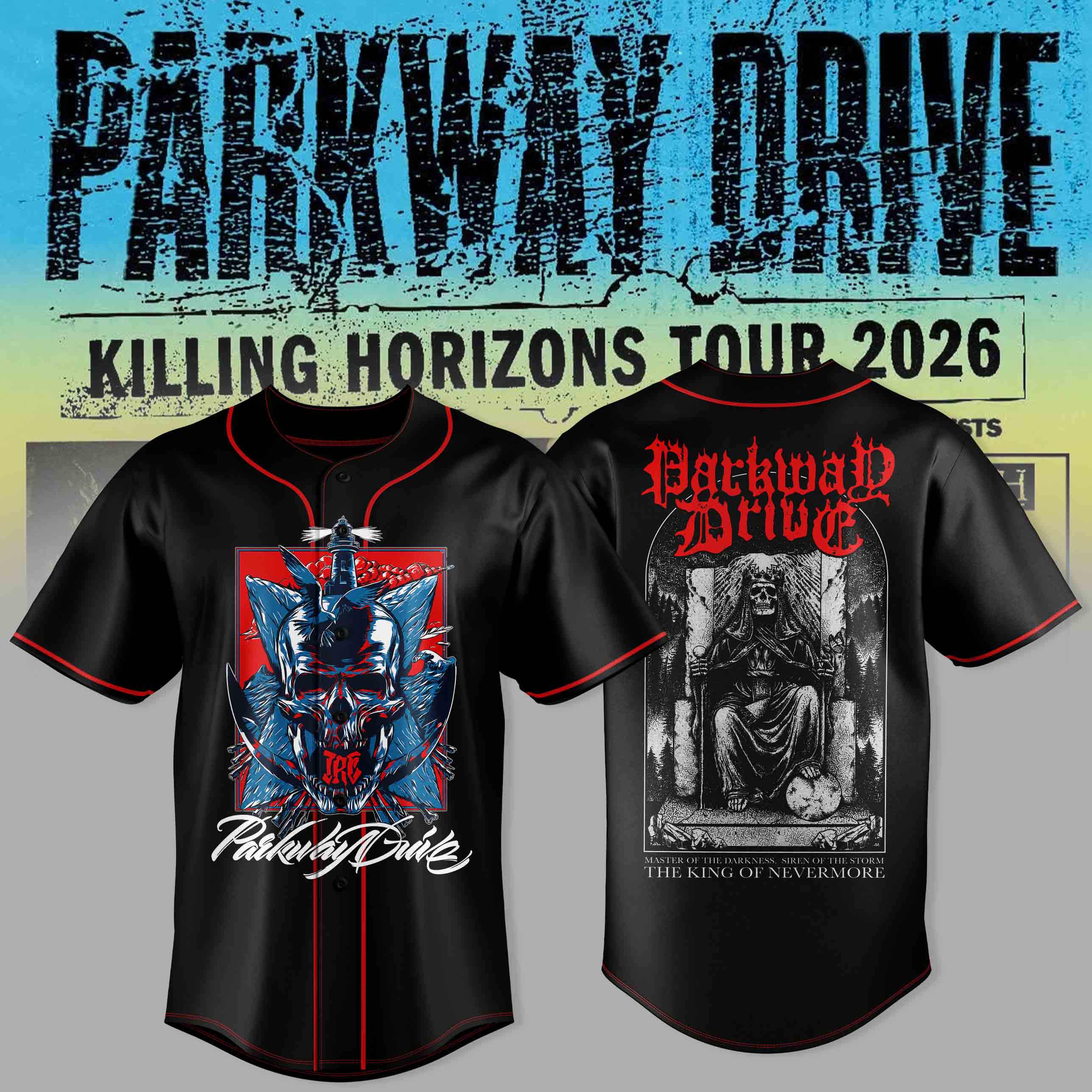 Parkway Drive Killing Horizons Tour Limited Jersey Gift For Metal Fans Tour Merchandise
