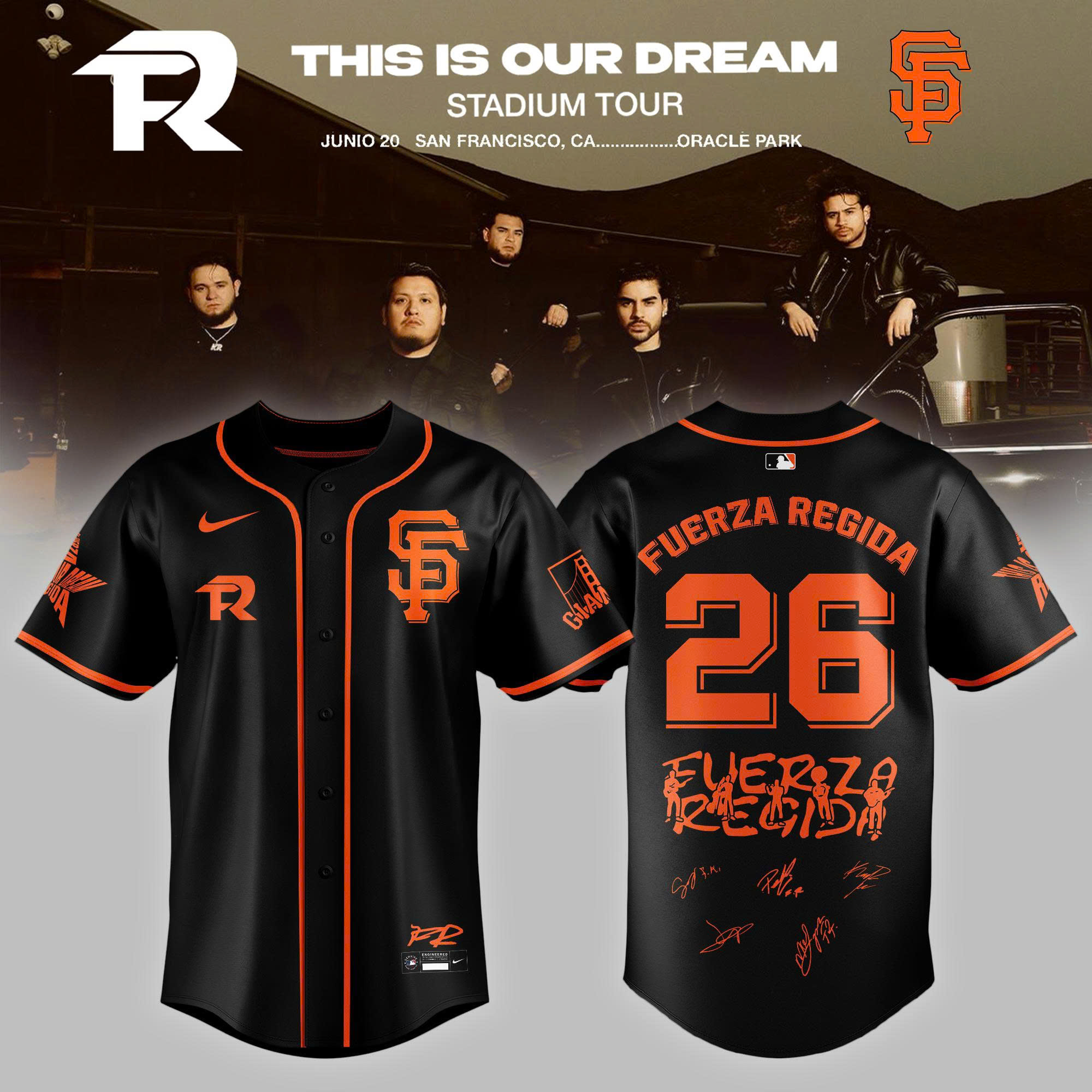 San Francisco Giants X Fuerza Regida This Is Our Dream Collector Jersey Gift For Music Fans