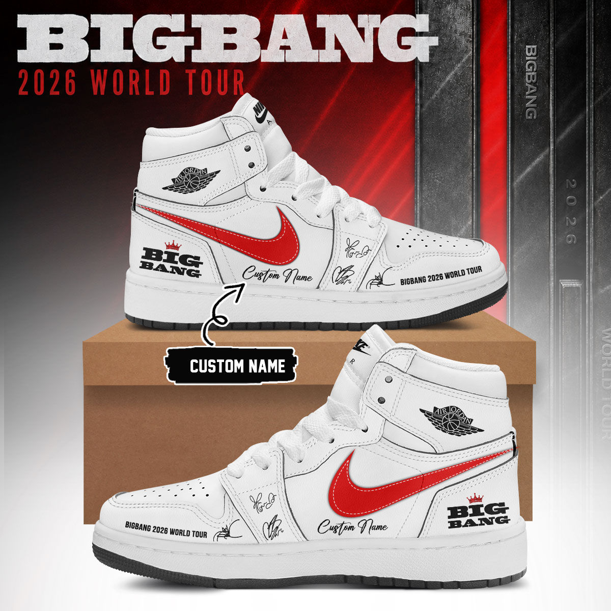 Bigbang 2026 World Tour Signature Shoes Gift For Concert Fans