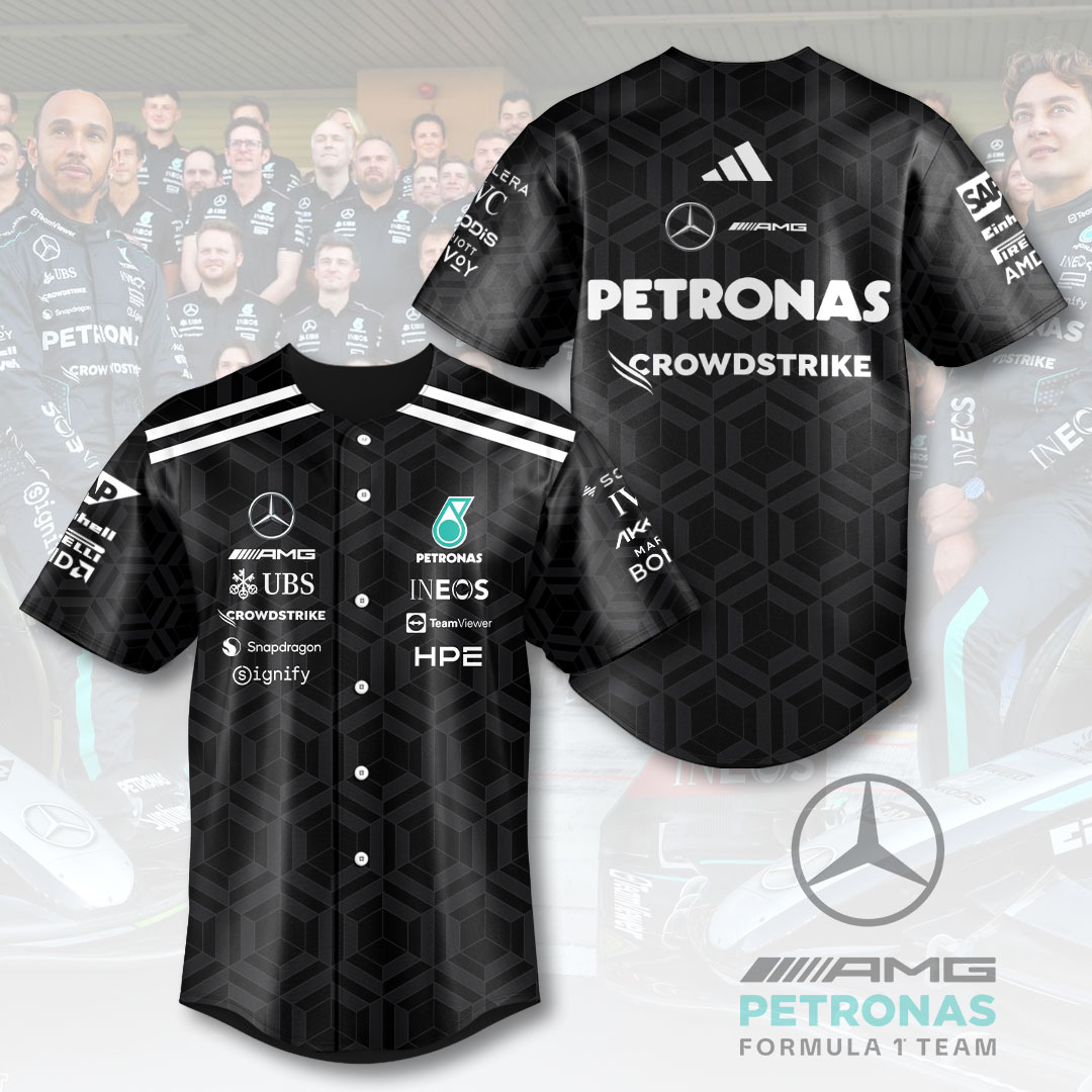 Mercedes Amg Petronas F1 Team Baseball Jersey Gift For Motorsport Enthusiasts Team Collection
