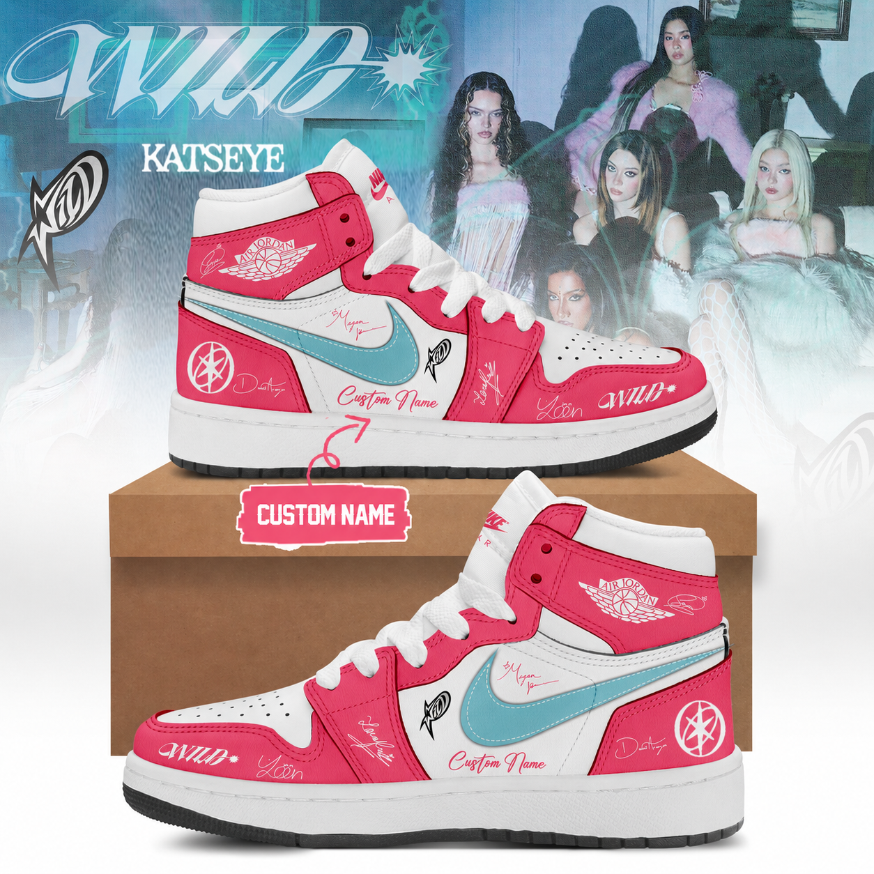 Katseye The Wildworld Tour 2026 Collector Edition Signature Shoes Gift For Dedicated Fans