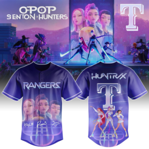 Texas Rangers Kpop Demon Hunters Night Collector Jersey