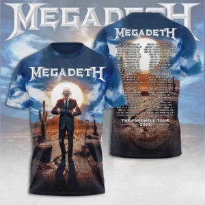 Megadeth Farewell Tour 2026 3D Apparel Gift For Collectors Final Tour
