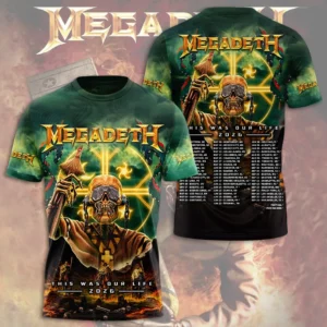 Megadeth This Was Our Life Concert Tour 2026 3D Apparel Gift
