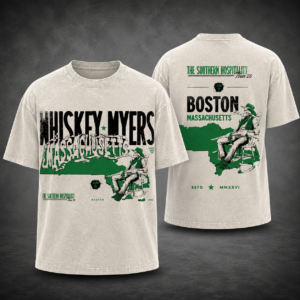 Whiskey Myers Massachusetts Boston Jun 19 2026 The Southern Hospitality Tour Vintage Washed T-Shirt