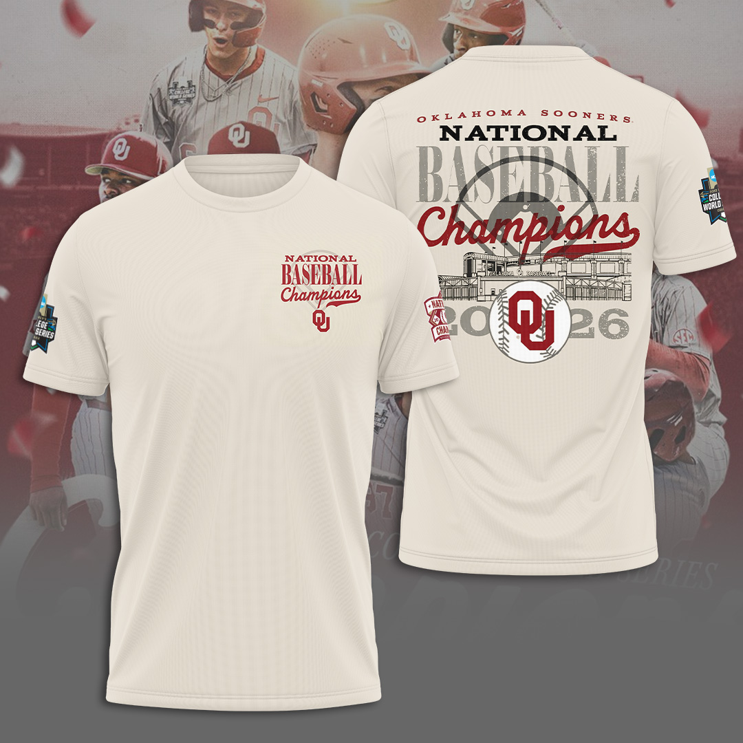 Oklahoma Sooners Ncaa Baseball National Champions 2026 3D Apparel Gift For College Baseball Fans