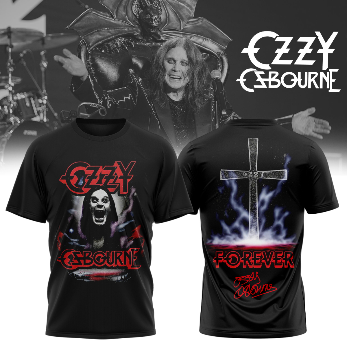 Ozzy Osbourne Prince Of Darkness Forever Limited Edition T-Shirt Gift For Music Fans