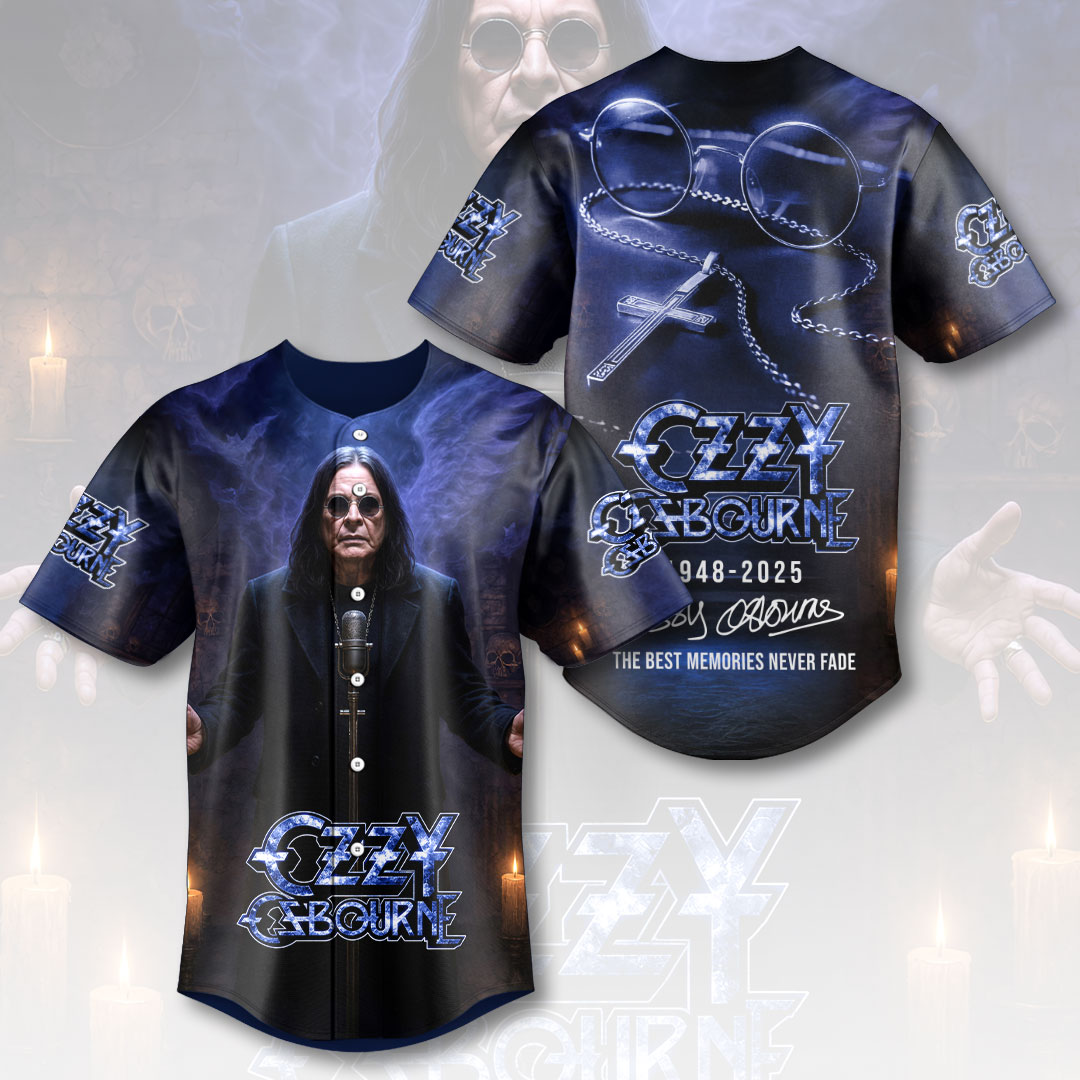 Ozzy Osbourne Baseball Jersey Gift For Rock Fans Music Collection