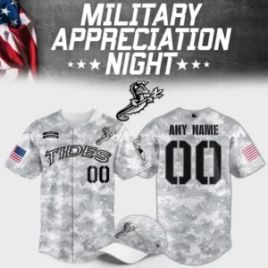 Norfolk Tides Military Appreciation Night Baseball Jersey