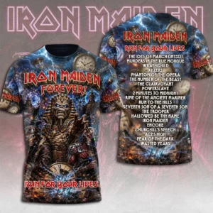 Iron Maiden 2026 World Tour 3D Apparel Gift For Rock Music Lovers Tour Collection