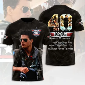 Top Gun 40 Years Anniversary 3D Apparel Gift For Collectors 2026