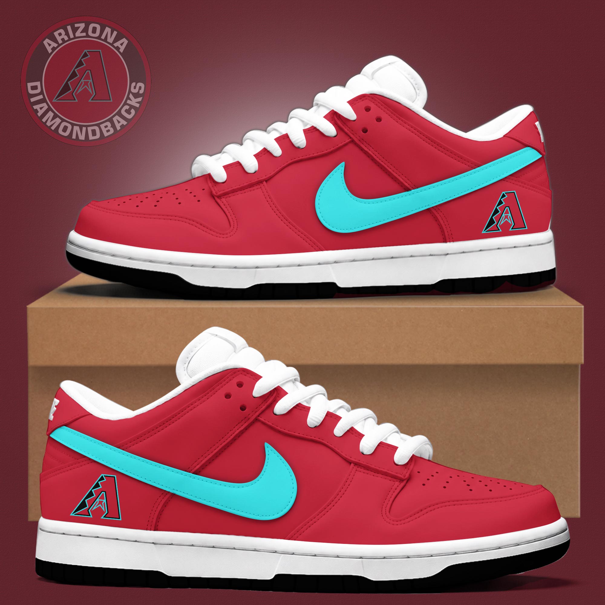 Arizona Diamondbacks Faithful Edition Dunk Low Shoes Gift For Mlb Enthusiasts