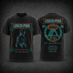 Linkin Park From Zero World Tour Spain 2026 Vintage Washed T-Shirt Concert Merch Rock Band Graphic Fan Gift Tee