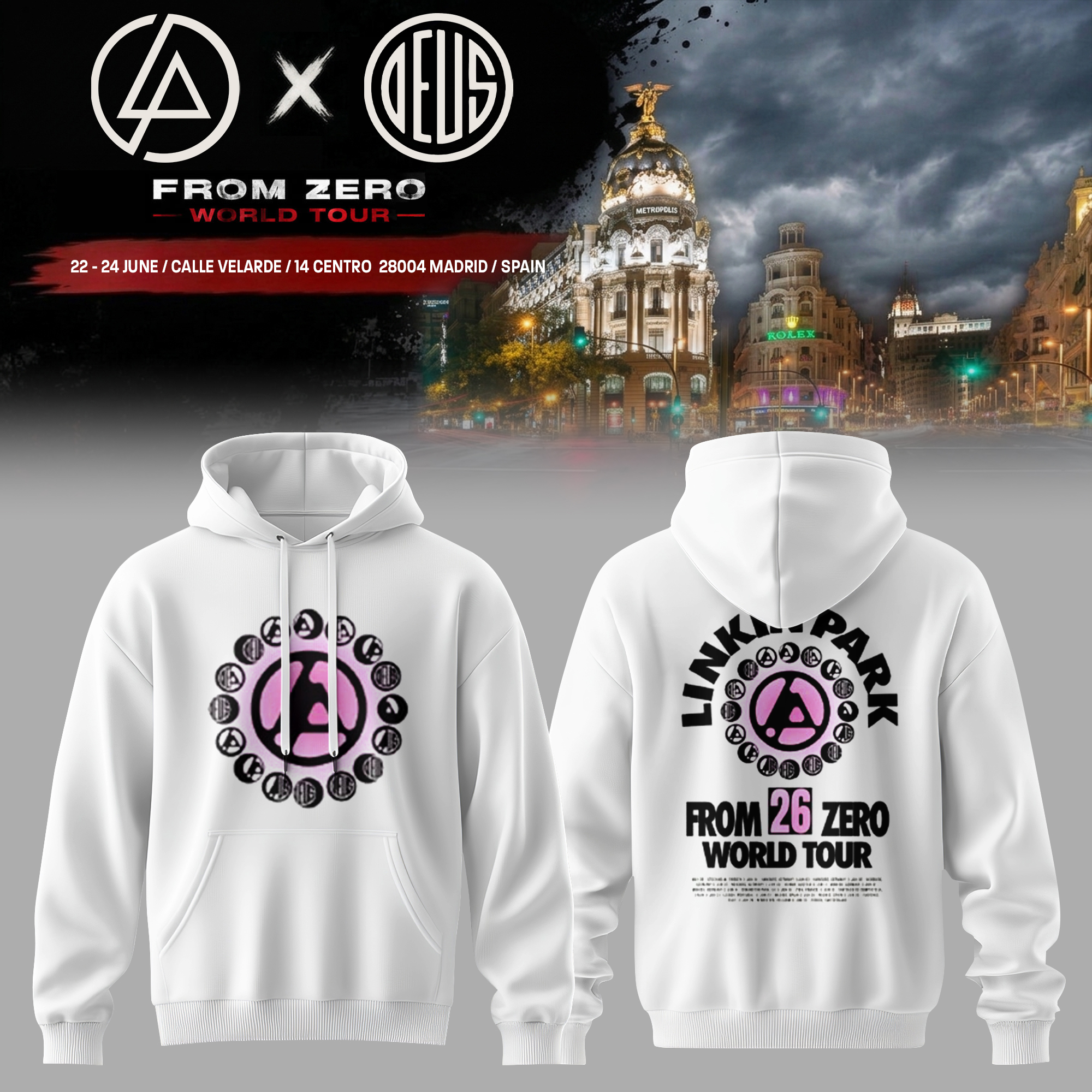 Linkin Park X Deus Ex Machina World Tour 2026 Hoodie Gift For Concert Fans
