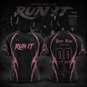 Stray Kids Run It World Tour Custom Bias 00 3D All Over Print T-Shirt