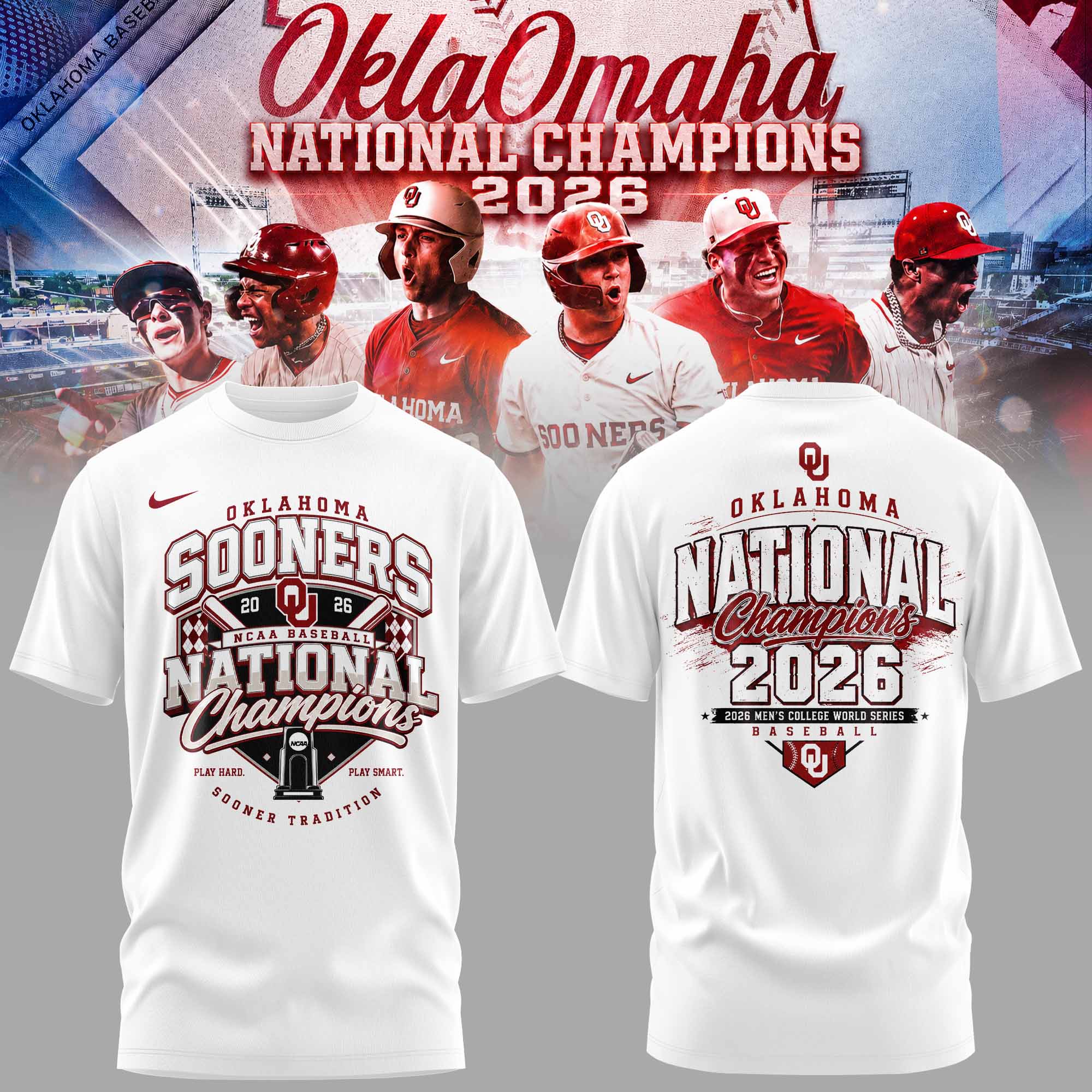 Oklahoma Sooners 2026 Ncaa Baseball Champions Graphic Fan Shirt
