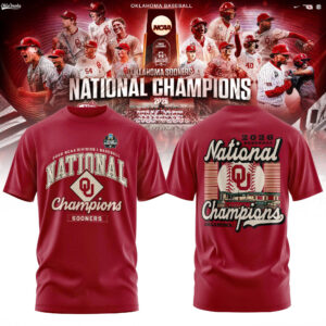Oklahoma Sooners 2026 Ncaa Baseball Champions Graphic Fan T-Shirt