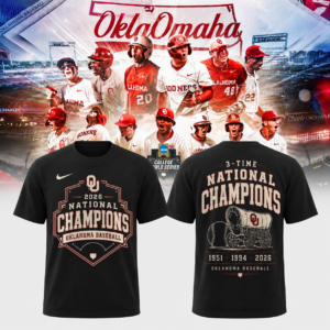 Oklahoma Sooners 2026 Baseball National Champions Legacy Shirt