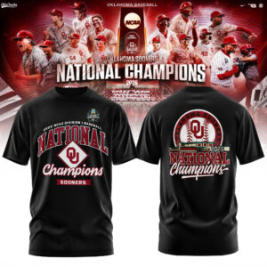 Oklahoma Sooners 2026 Ncaa Baseball Championship Celebration T-Shirt