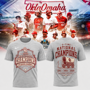 Oklahoma Sooners Baseball National Champions 2026 Victory Celebration T-Shirt
