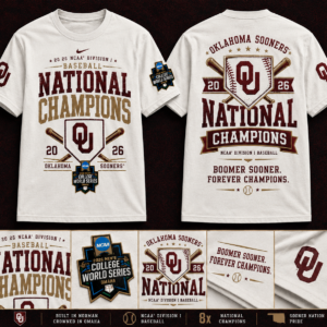 Oklahoma Sooners 2026 Ncaa Baseball National Champions Graphic T-Shirt1