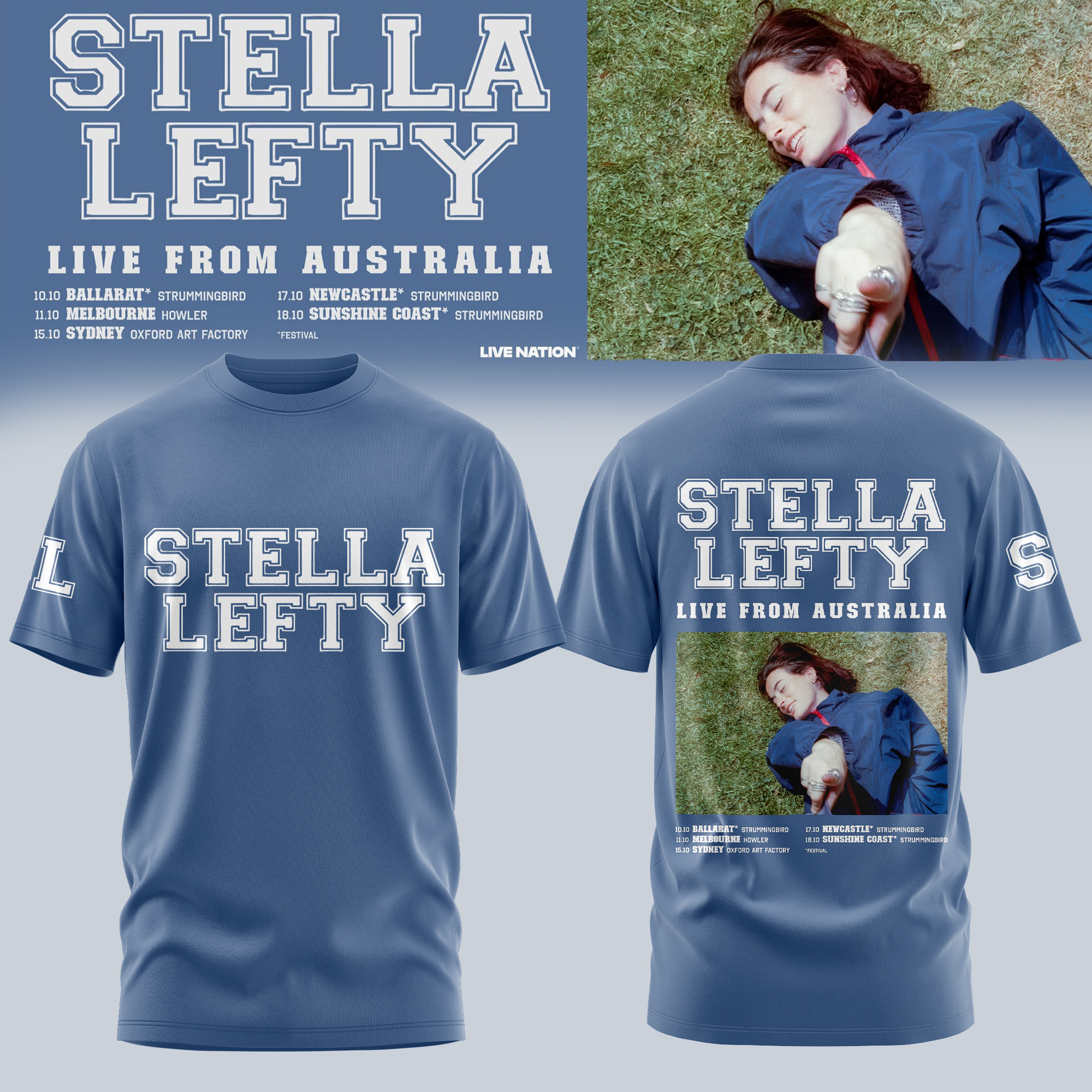 Stella Lefty Live From Australia Tour 2026 Fan Collection T-Shirt