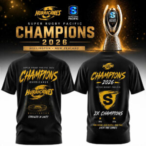 Hurricanes Super Rugby Pacific Champions 2026 Victory Fan T-Shirt