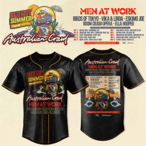 Australian Crawl Red Hot Summer Tour 2026 Limited Fan Jersey