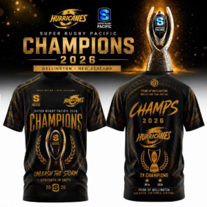 Hurricanes Super Rugby Pacific Champions 2026 Celebration Graphic T-Shirt