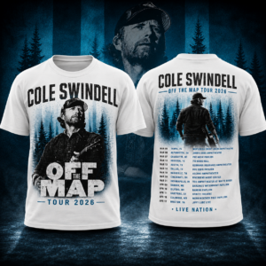 Cole Swindell Off The Map Tour 2026 Vintage Country Concert T-Shirt