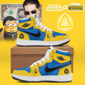Lyfestyle Corporation X Minions And Monsters Custom Aj1 Fan Sneakers