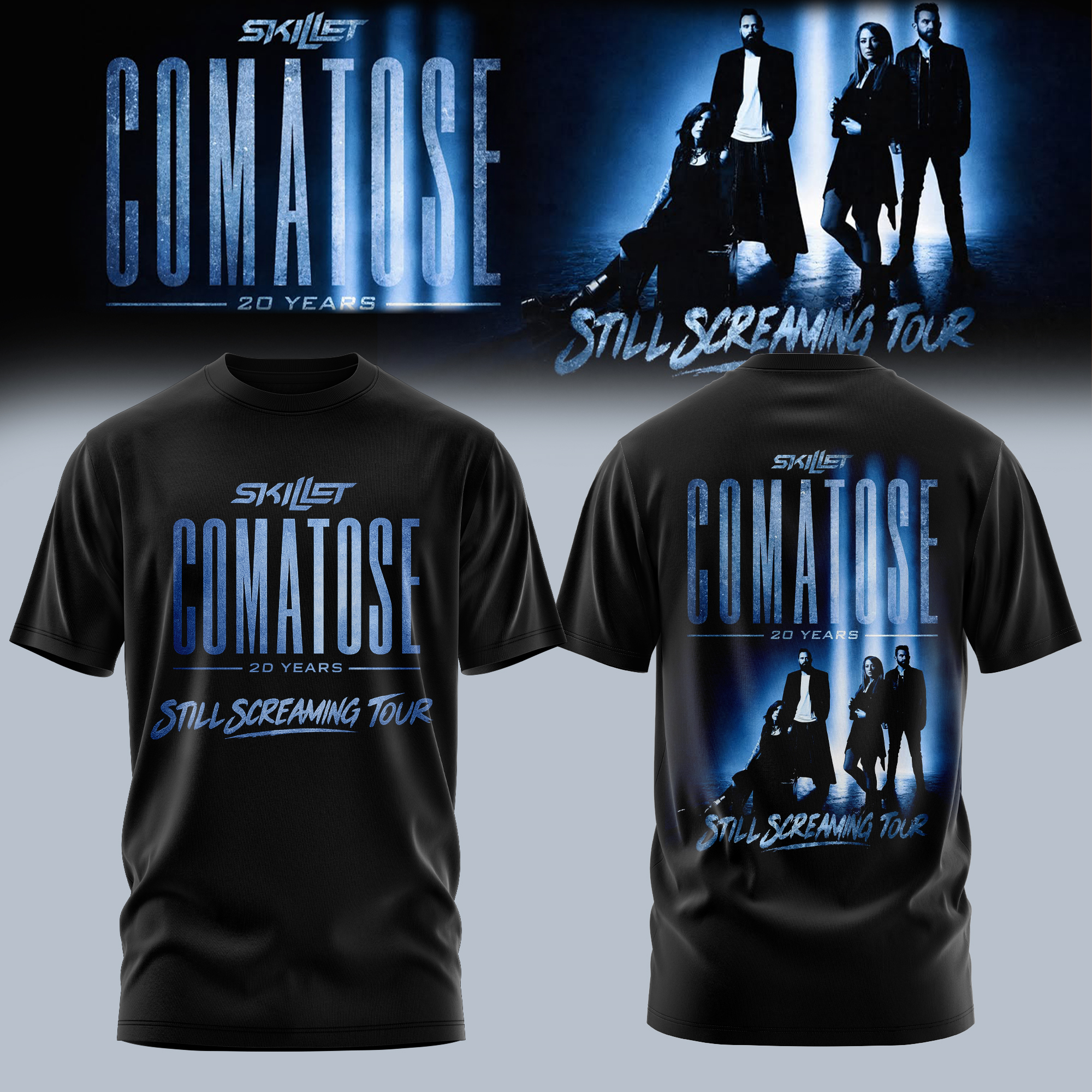 Comatose 20Th Anniversary Tour 2026 Commemorative T-Shirt