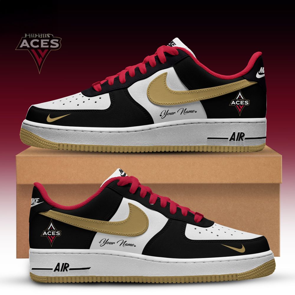 Las Vegas Aces Wnba Championship Air Force 1 Fan Shoes